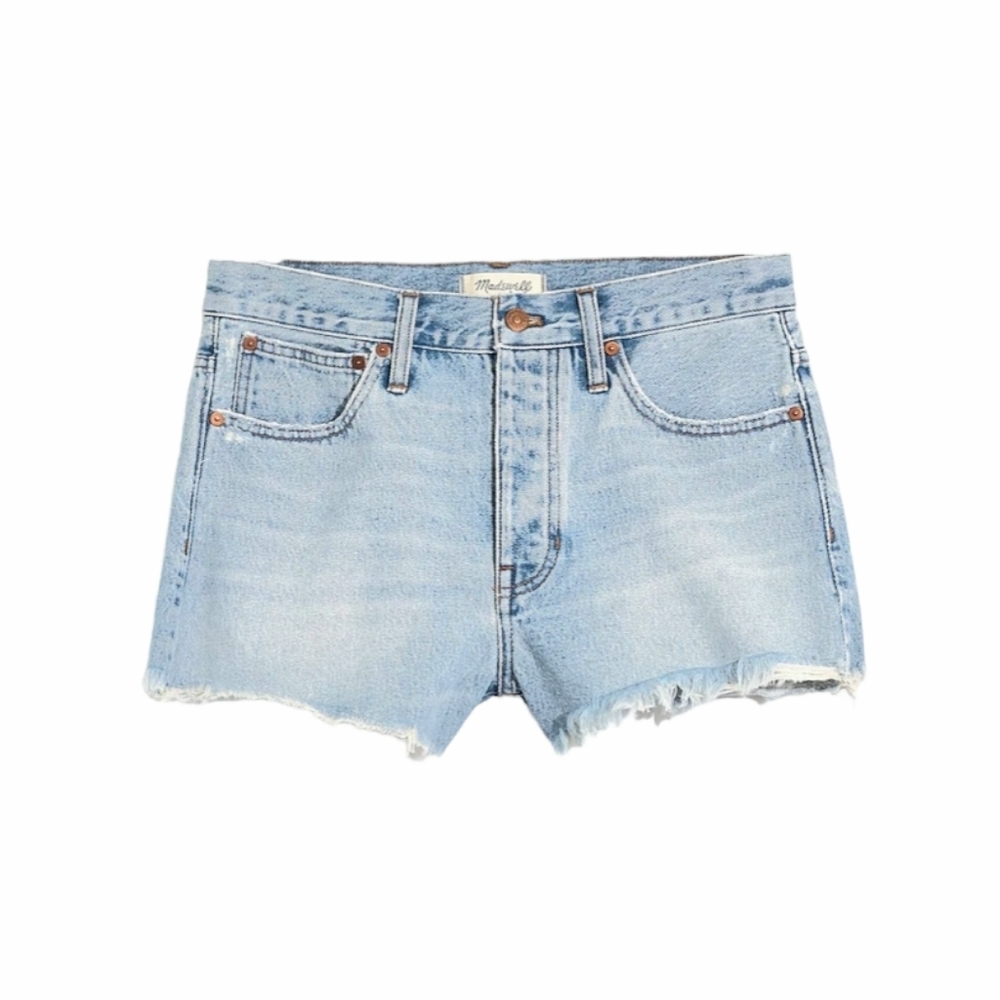 Madewell Relaxed Denim Shorts Raw Hem Women's Size 25